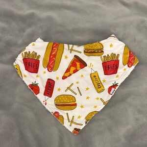 Little Sleepies - Fast Foodie print Bandana Bib